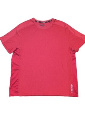 HEAD Mens Performance Athletic Tshirt Red Short Sleeve XXL Gym Training